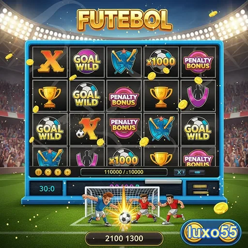 Imagem de jogo de slot de futebol no site luxo55, ilustrando diversão e aposta emocionante.