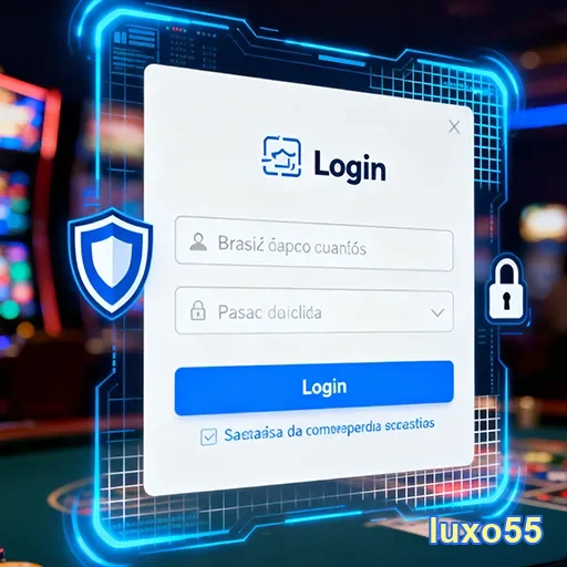 Tela de login do Luxo55, com opções de serviços VIP para uma experiência exclusiva.